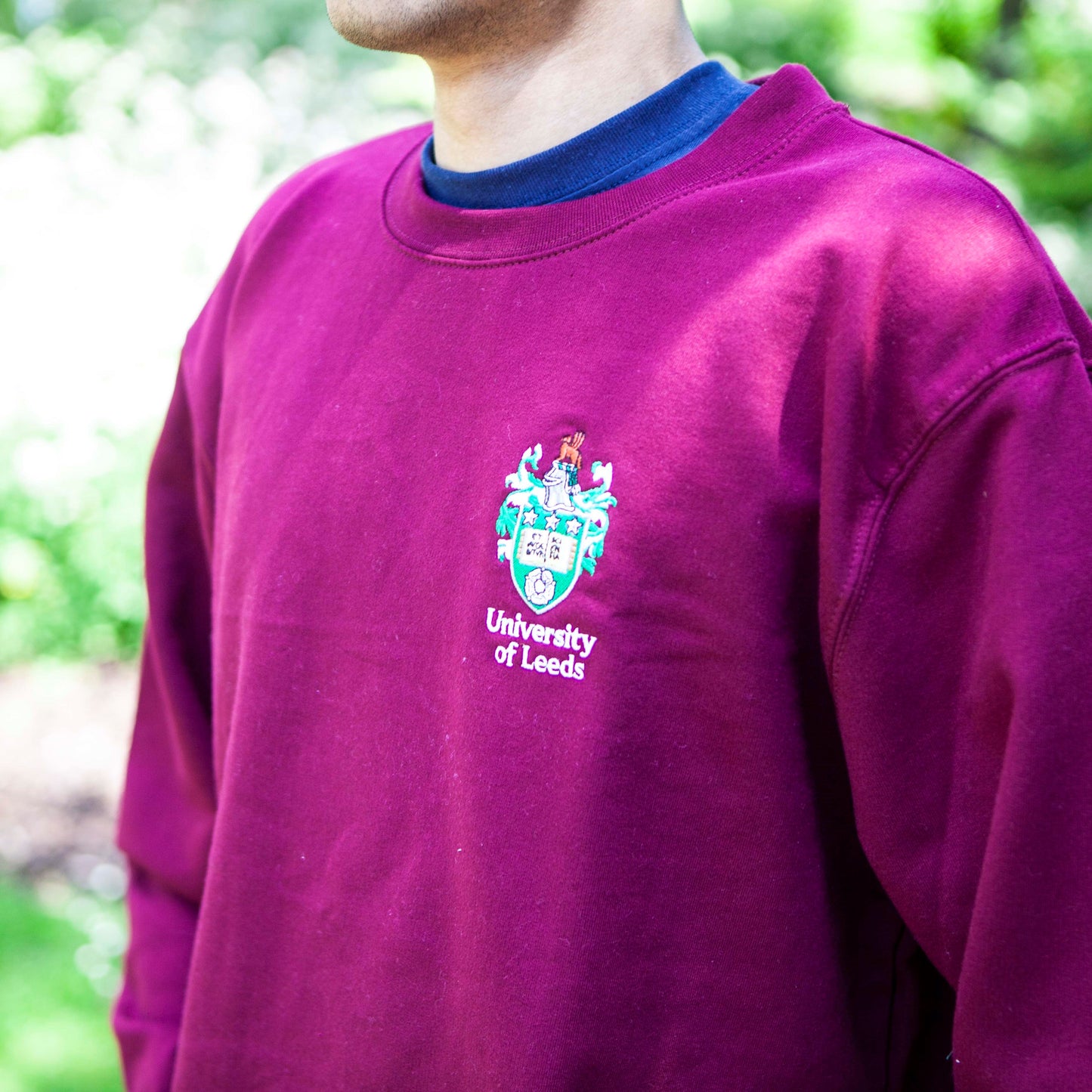 Sweatshirt with Embroidered Crest