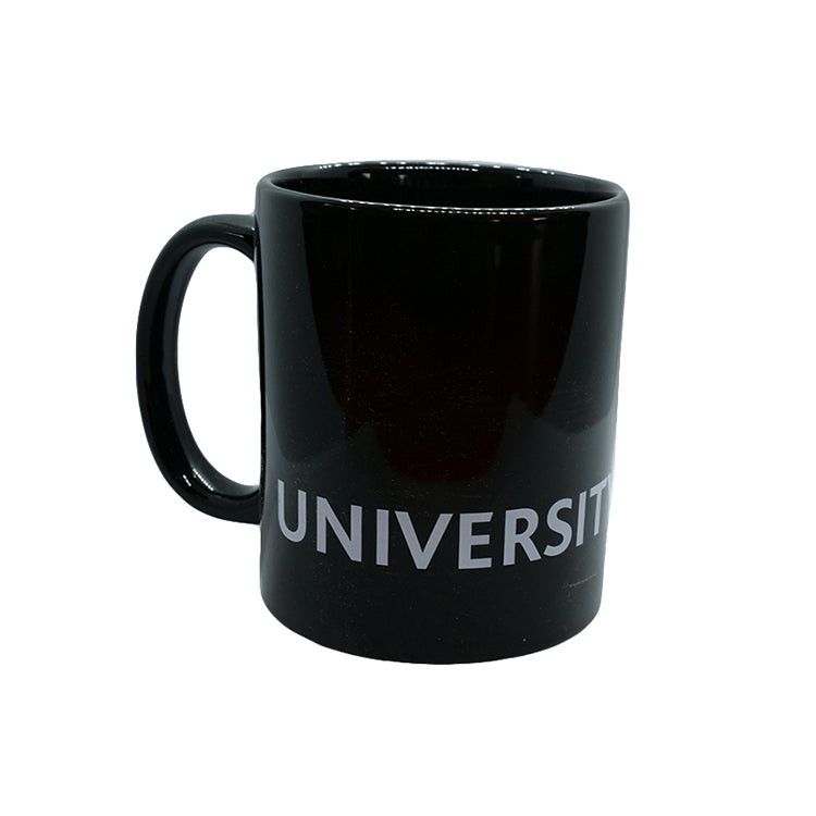 Black University of Leeds Mug