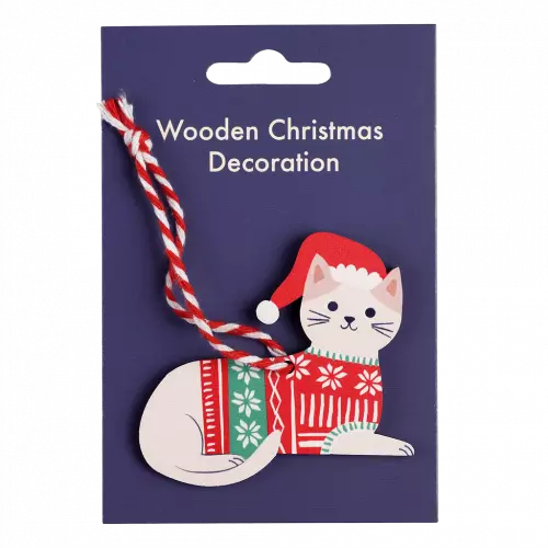 White Cat Christmas Decoration