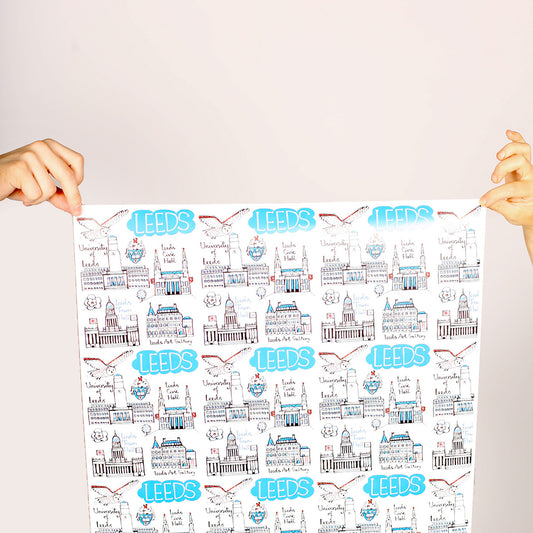 Leeds Illustrated Gift Wrap