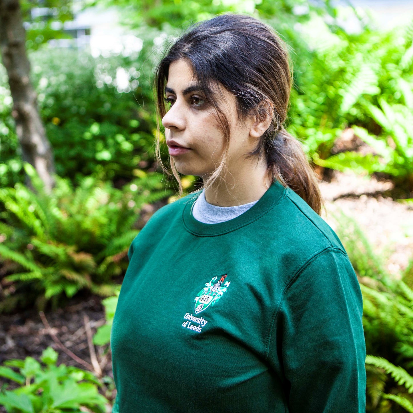 Sweatshirt with Embroidered Crest