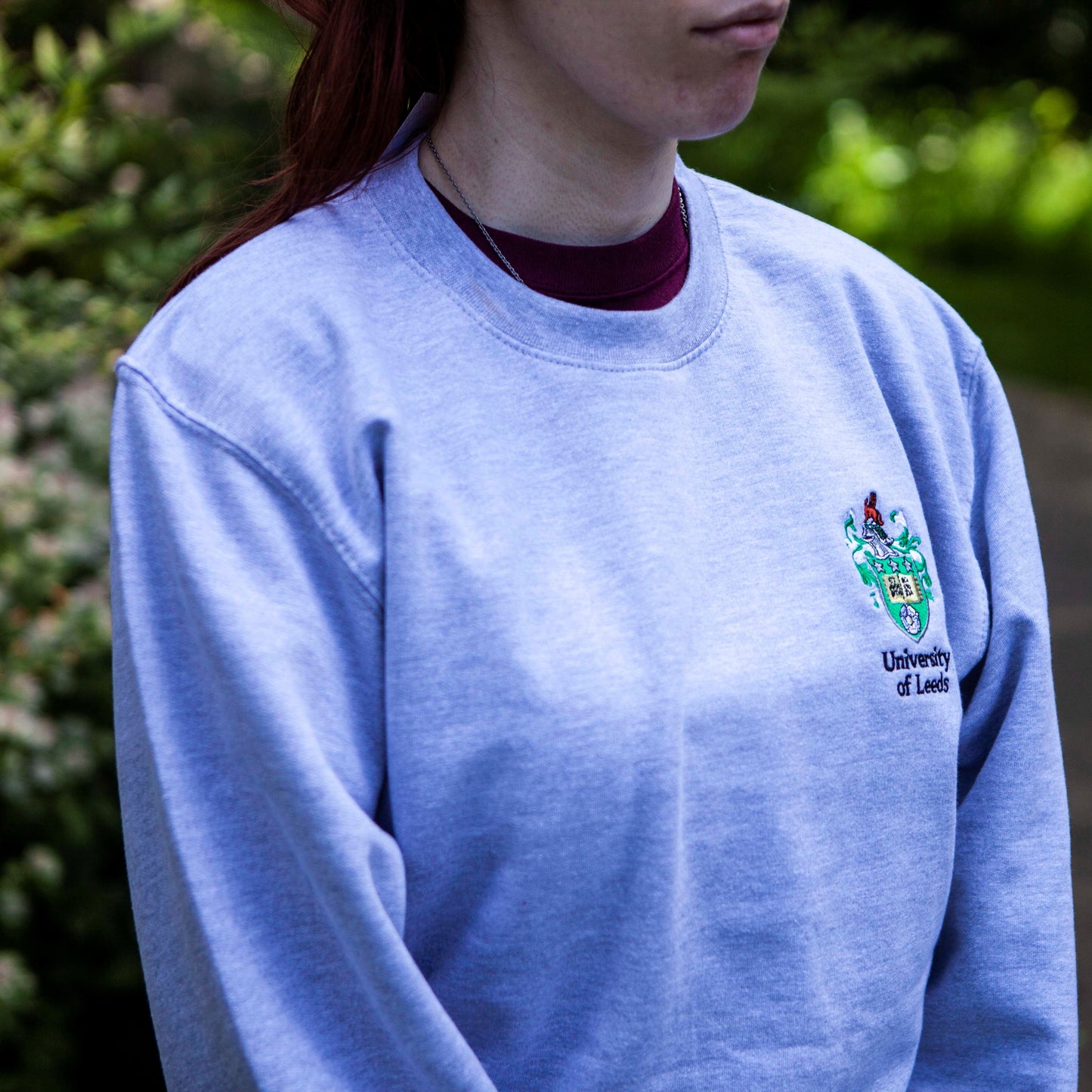 Sweatshirt with Embroidered Crest