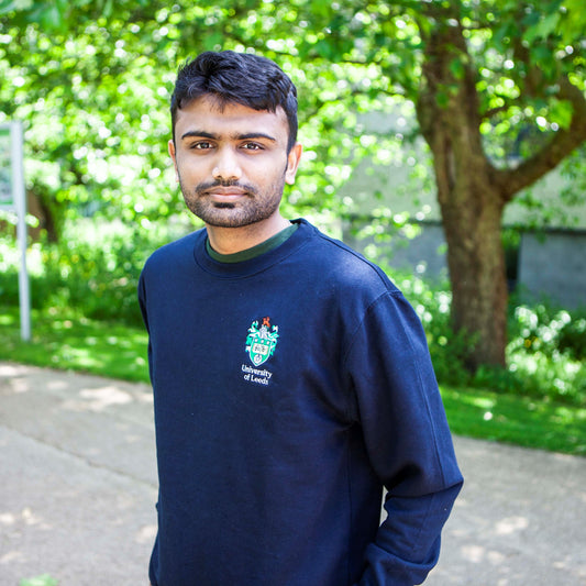 Sweatshirt with Embroidered Crest