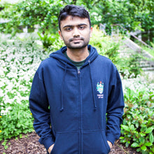 Load image into Gallery viewer, Zip Hoodie with Embroidered Crest