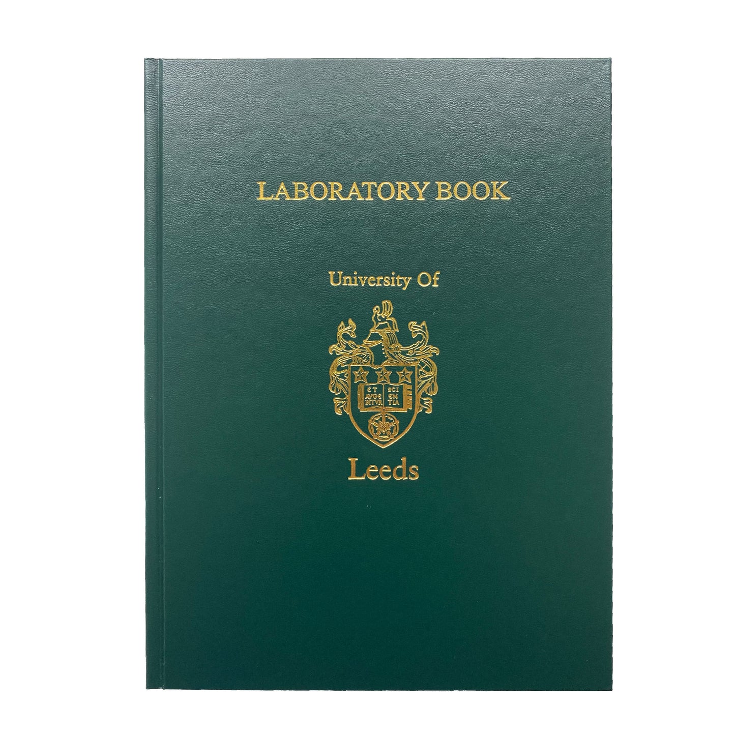A4 Crested Hardback Lab Book Green