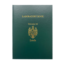 Load image into Gallery viewer, A4 Crested Hardback Lab Book Green