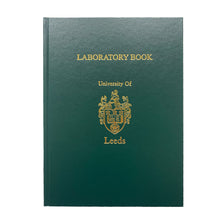 Load image into Gallery viewer, A4 Crested Hardback Lab Book Green